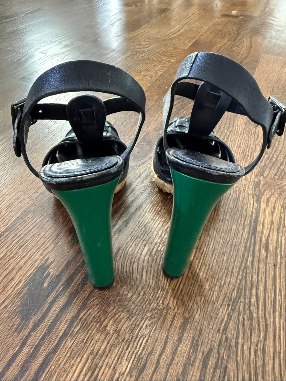 Tory Burch Abella Colorblock High Heel Platform Sandals - Picture 3 of 8